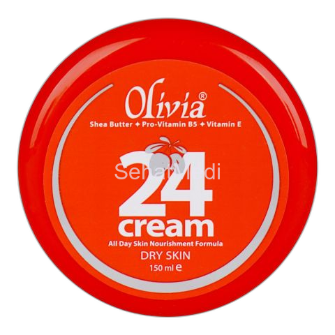 Olivia 24 Cream with Shea Butter, Pro-Vitamin B5 & Vitamine E, For Dry Skin, 150ml