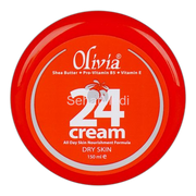 Olivia 24 Cream with Shea Butter, Pro-Vitamin B5 & Vitamine E, For Dry Skin, 150ml
