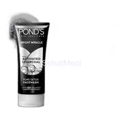 Pond's Bright Miracle Pure Detox Face Wash With Activated Charcoal, 50g