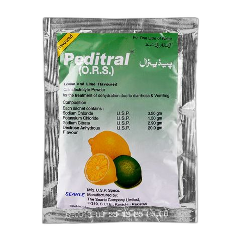 Searle Peditral ORS Lemon Flavor Sachet