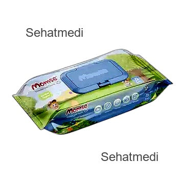 Momse Antibacterial Wipes (Box = 72Pcs)