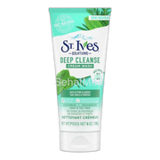 St.Ives Deep Cleanse Mint & Tea Tree Cream Face Wash, Nettoyant Cremeux, Alcohol Free, 170g