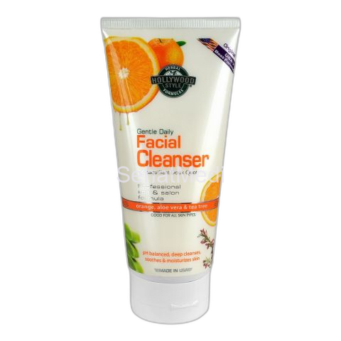 Hollywood Style Facial Cleanser With Orange, Aloe Vera & Tea Tree Cleanser, For All Skin Types, 150ml