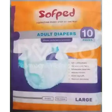 Sofped Adult Diapers Size L 10Pcs