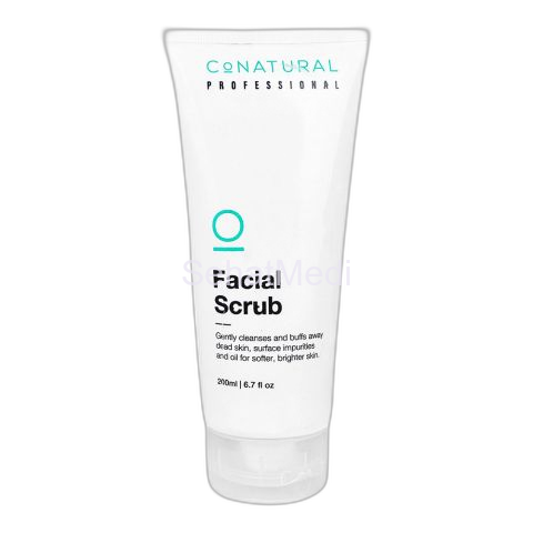 CoNatural Professional Facial Scrub, Gently Cleanses & Removes Dead Skin, Provides Brighter Skin, 200ml