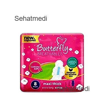 Butterfly Breathables Maxi Thick Cottony Sanitary Pads 8Pcs