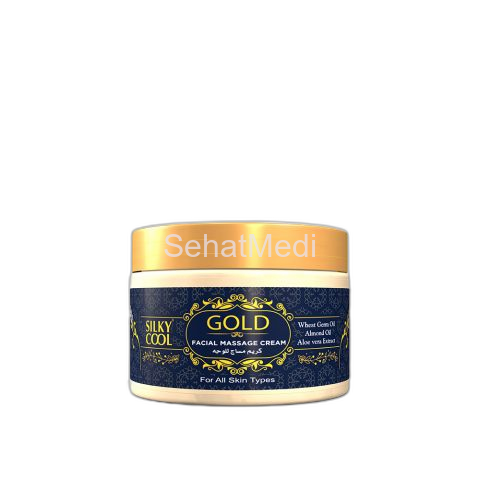 Silky Cool Gold Facial Massage Cream, All Skin Types, 350ml