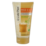 Cute Plus Rice 3in1 Face Wash+Scrub+mask, Anti-Imperfections, For All Skin Types, 150ml