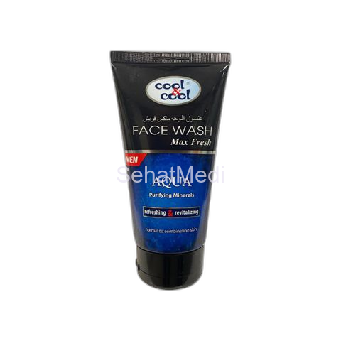 Cool & Cool Men Max Fresh Face Wash, Normal to Combination Skin, 150ml